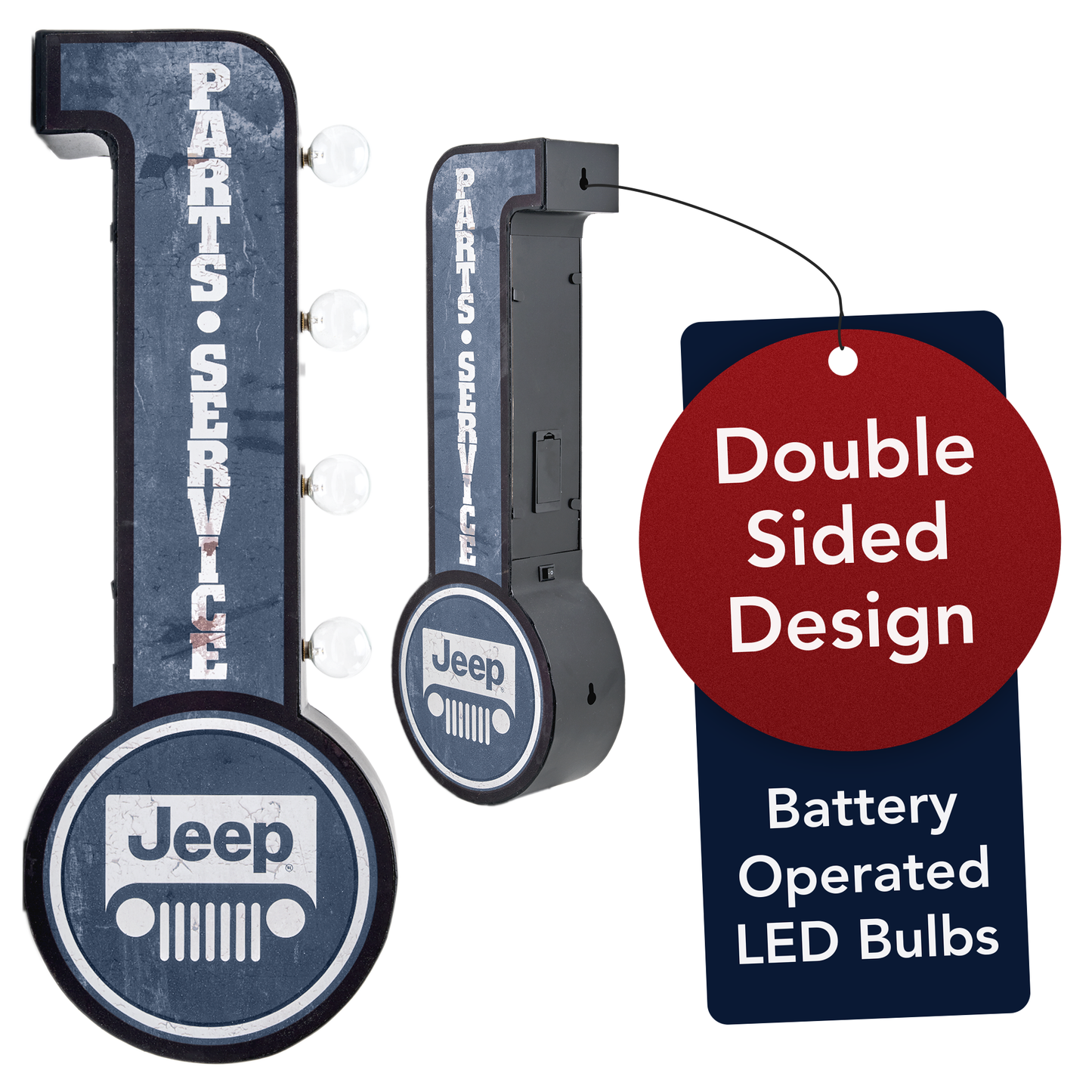 Officially Licensed Vintage Jeep Parts & Service LED Marquee Sign