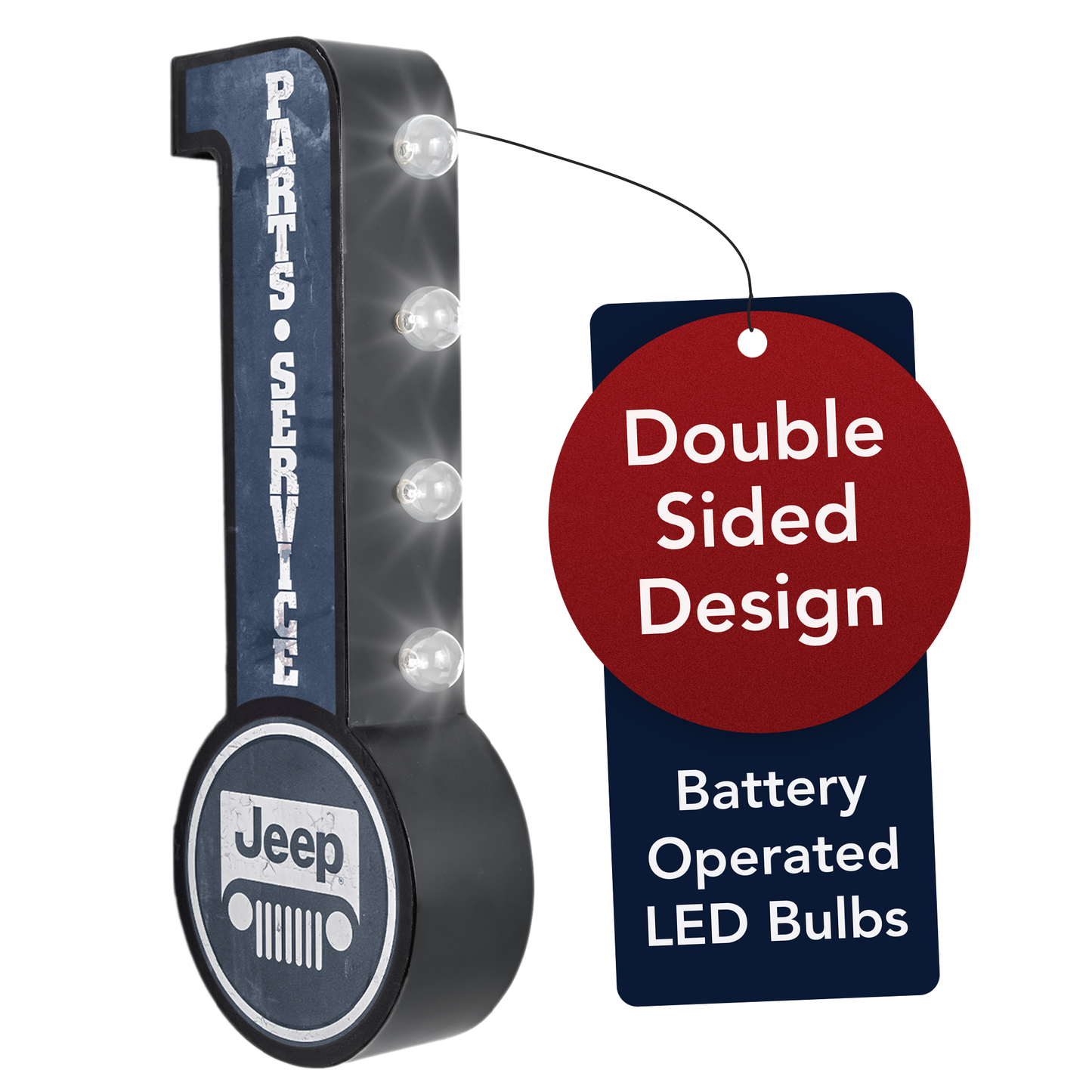 Officially Licensed Vintage Jeep Parts & Service LED Marquee Sign