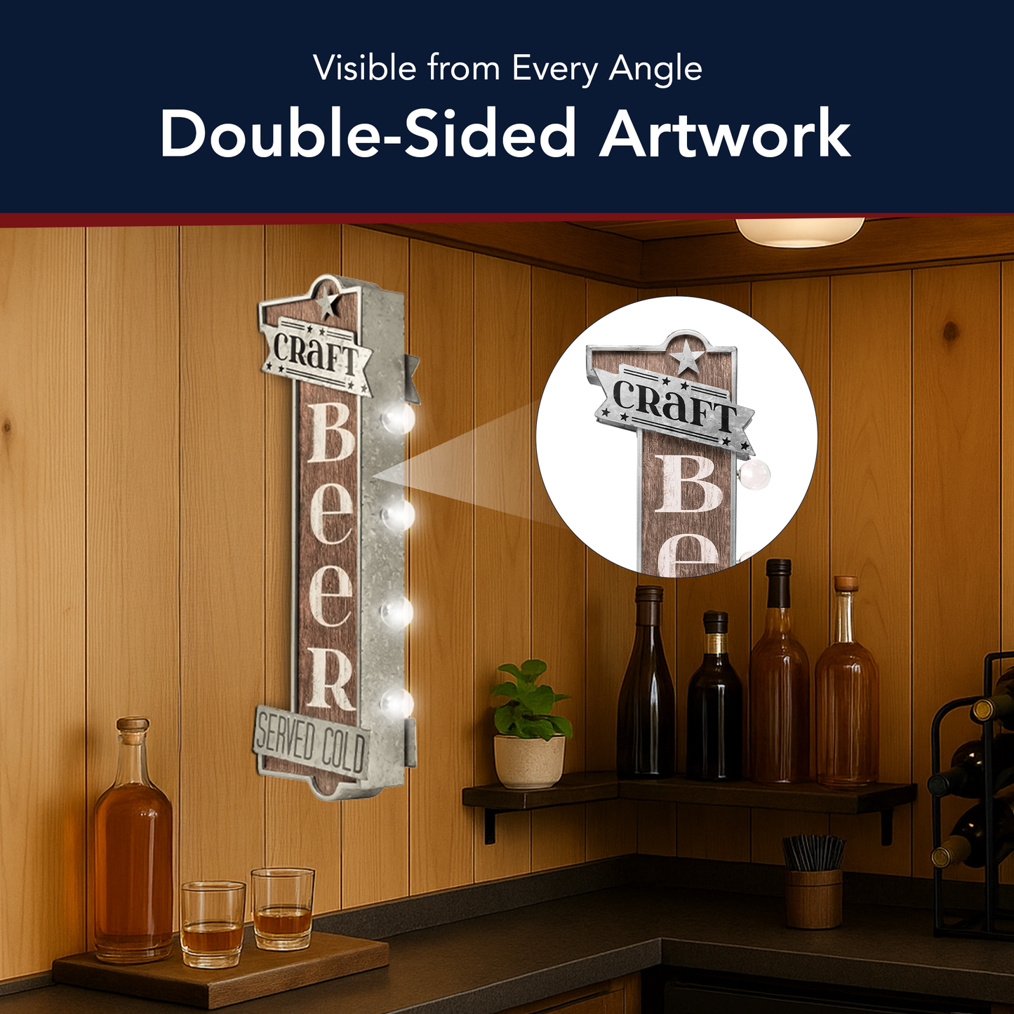Craft Beer Vintage LED Marquee Sign Wall Decor