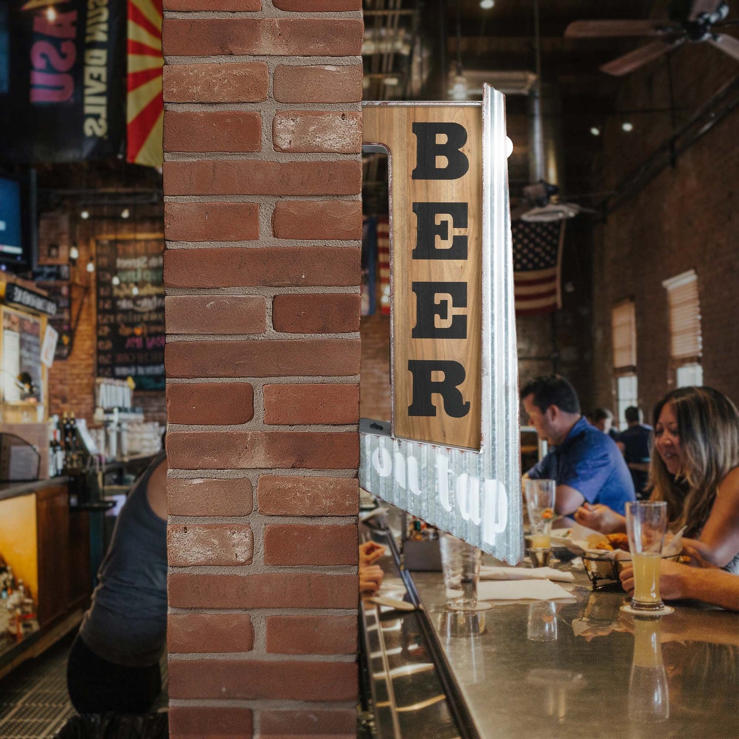 Beer on Tap Vintage LED Marquee Sign Wall Decor