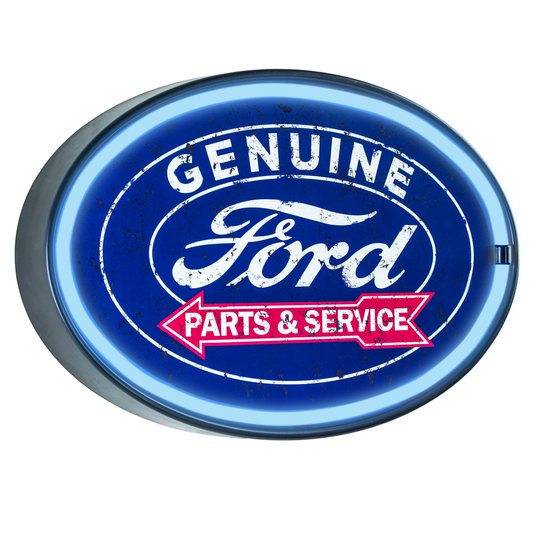Officially Licensed Genuine Ford Parts & Service LED Neon Light Sign Wall Decor (10.25" x 16.25")
