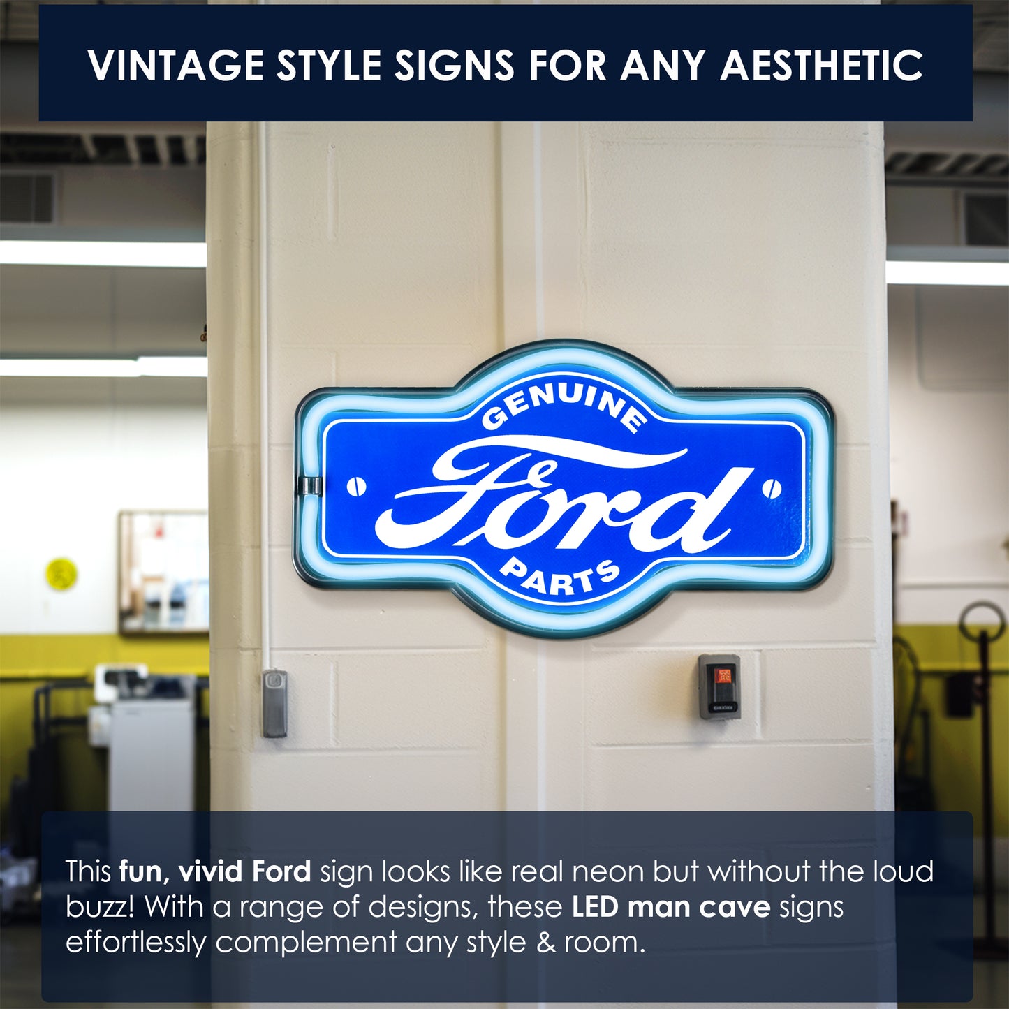 Officially Licensed Genuine Ford Parts LED Neon Sign (9.5" x 17.25")
