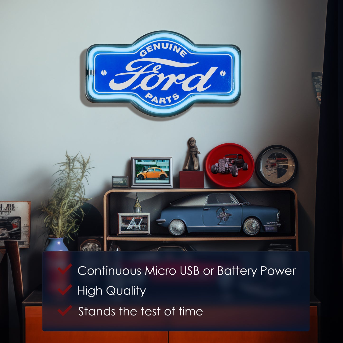 Officially Licensed Genuine Ford Parts LED Neon Sign (9.5" x 17.25")