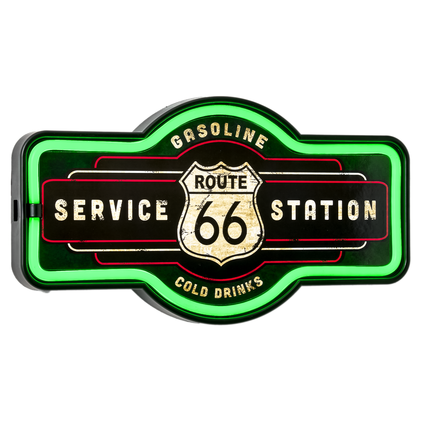 Vintage Route 66 Service Station LED Neon Light Sign Wall Decor (9.5” x 17.25”)