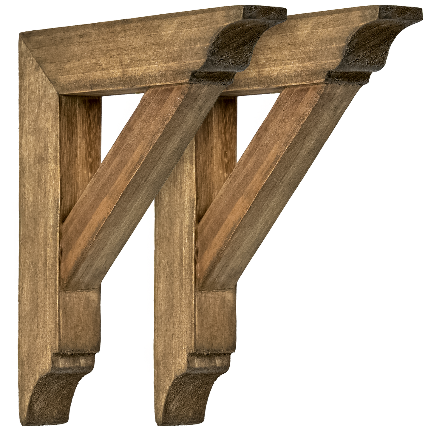 Rustic Wood Corbels Brackets (Set of 2)