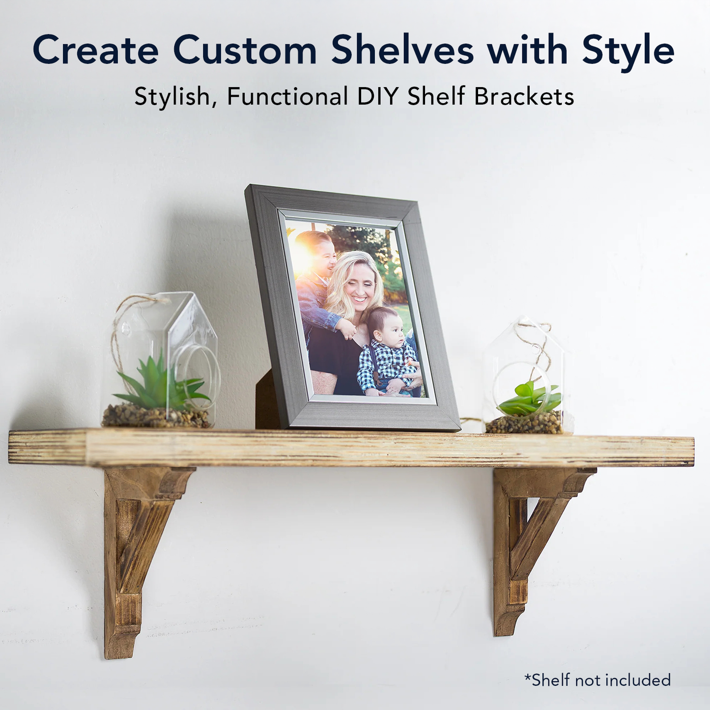 Rustic Wood Corbels Brackets (Set of 2)