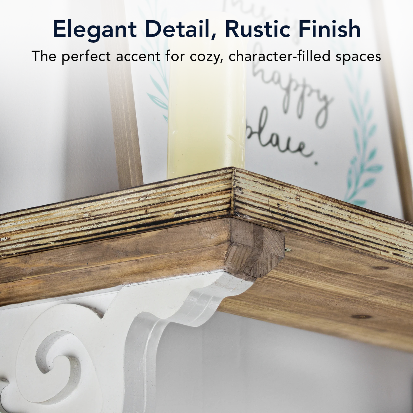 Two-Tones Wood Corbel Shelf Brackets (Set of 2)