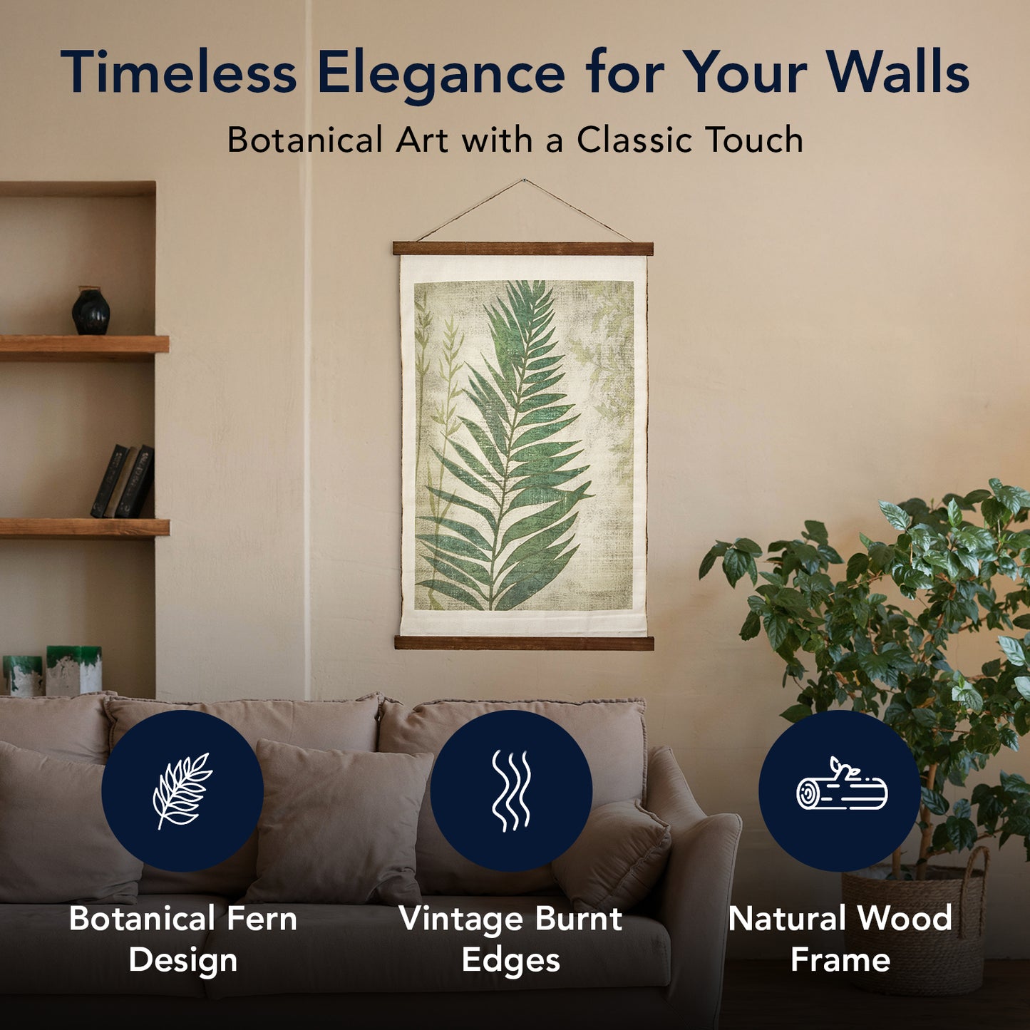 Leaf Scroll Cotton Wall Tapestry