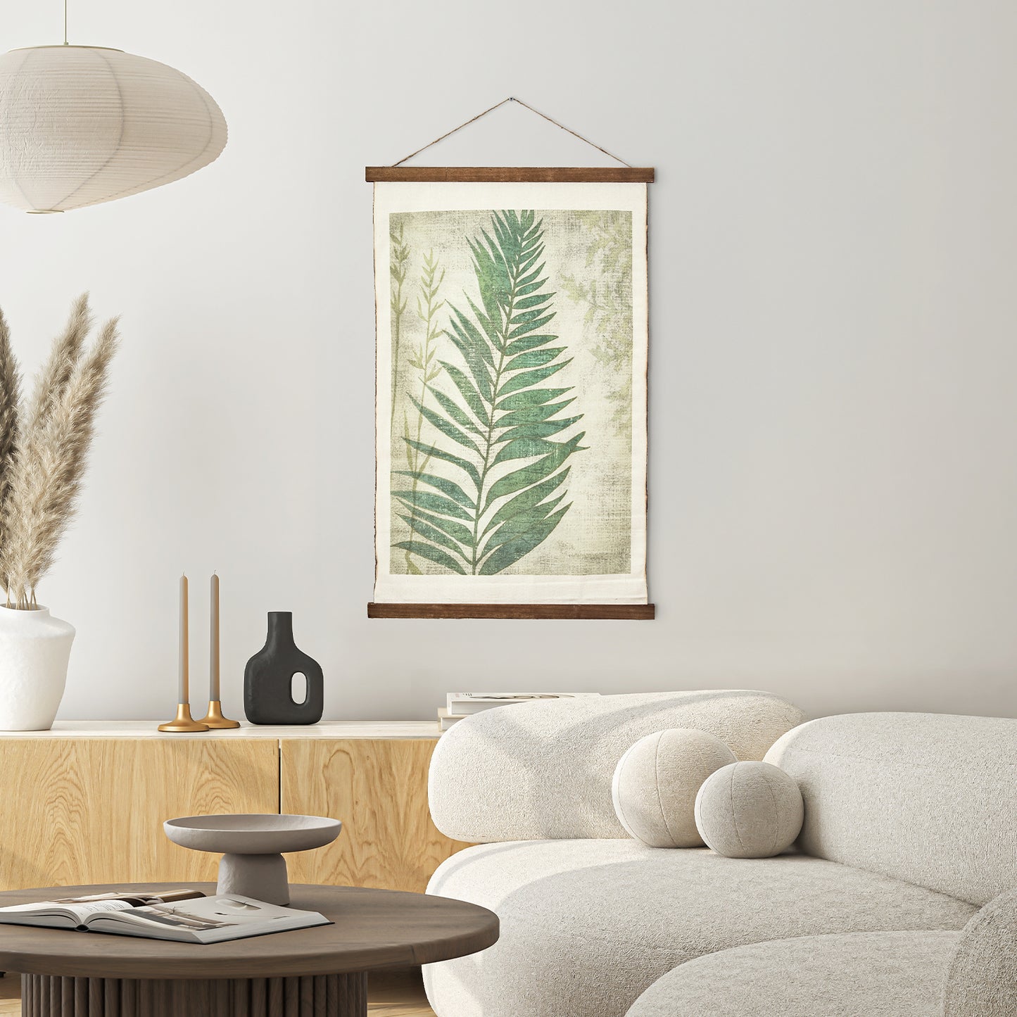 Leaf Scroll Cotton Wall Tapestry