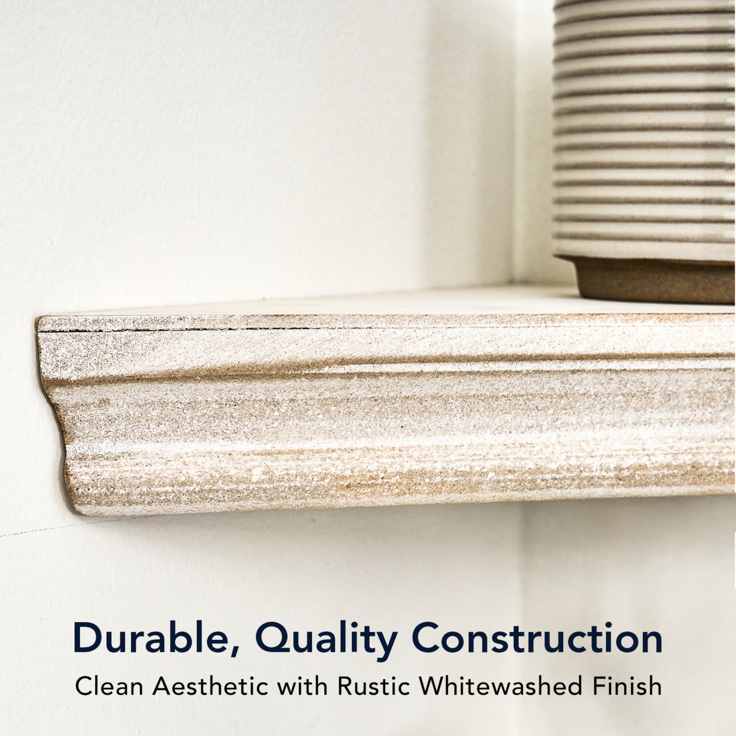 Wood Floating Beveled Corner Shelves (Set of 3) - White
