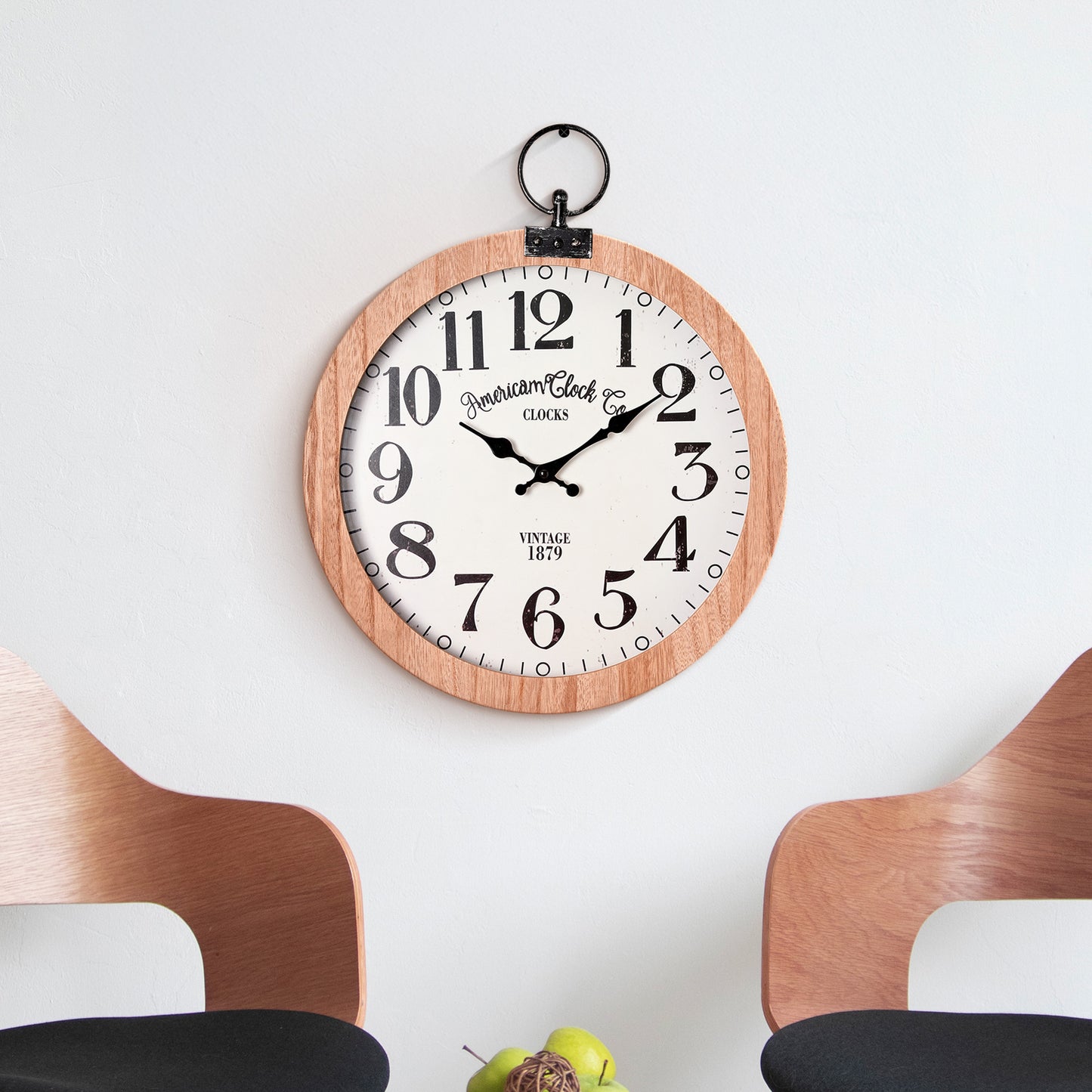American Clock Co. Vintage Pocket Watch Wall Clock - 19"