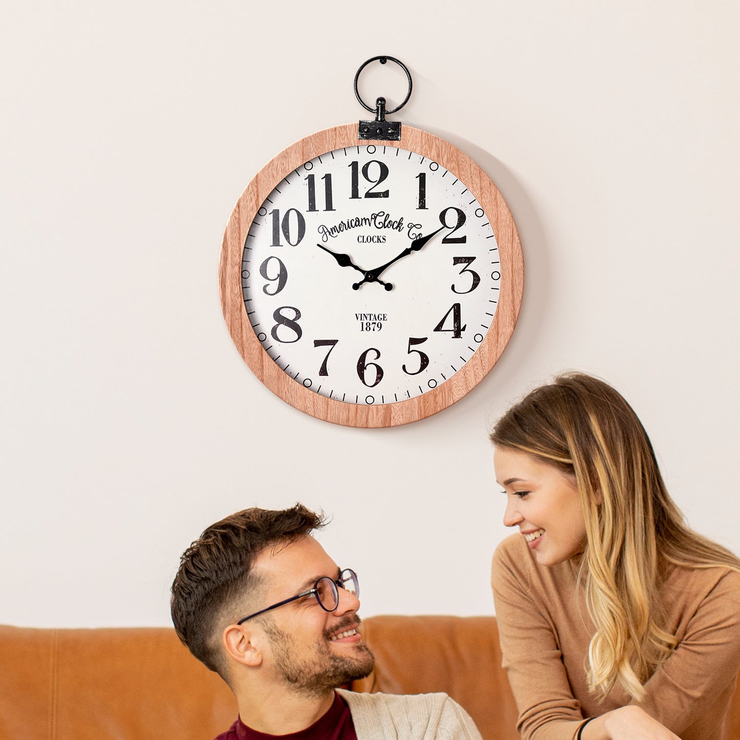 American Clock Co. Vintage Pocket Watch Wall Clock - 19"