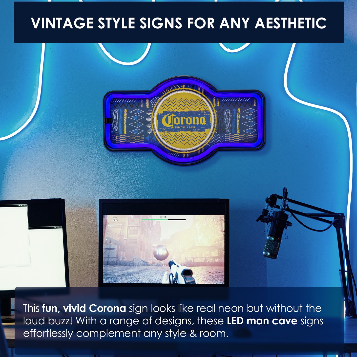 Corona Beer LED Neon Light Sign Wall Decor (9.5” x 17.25”)