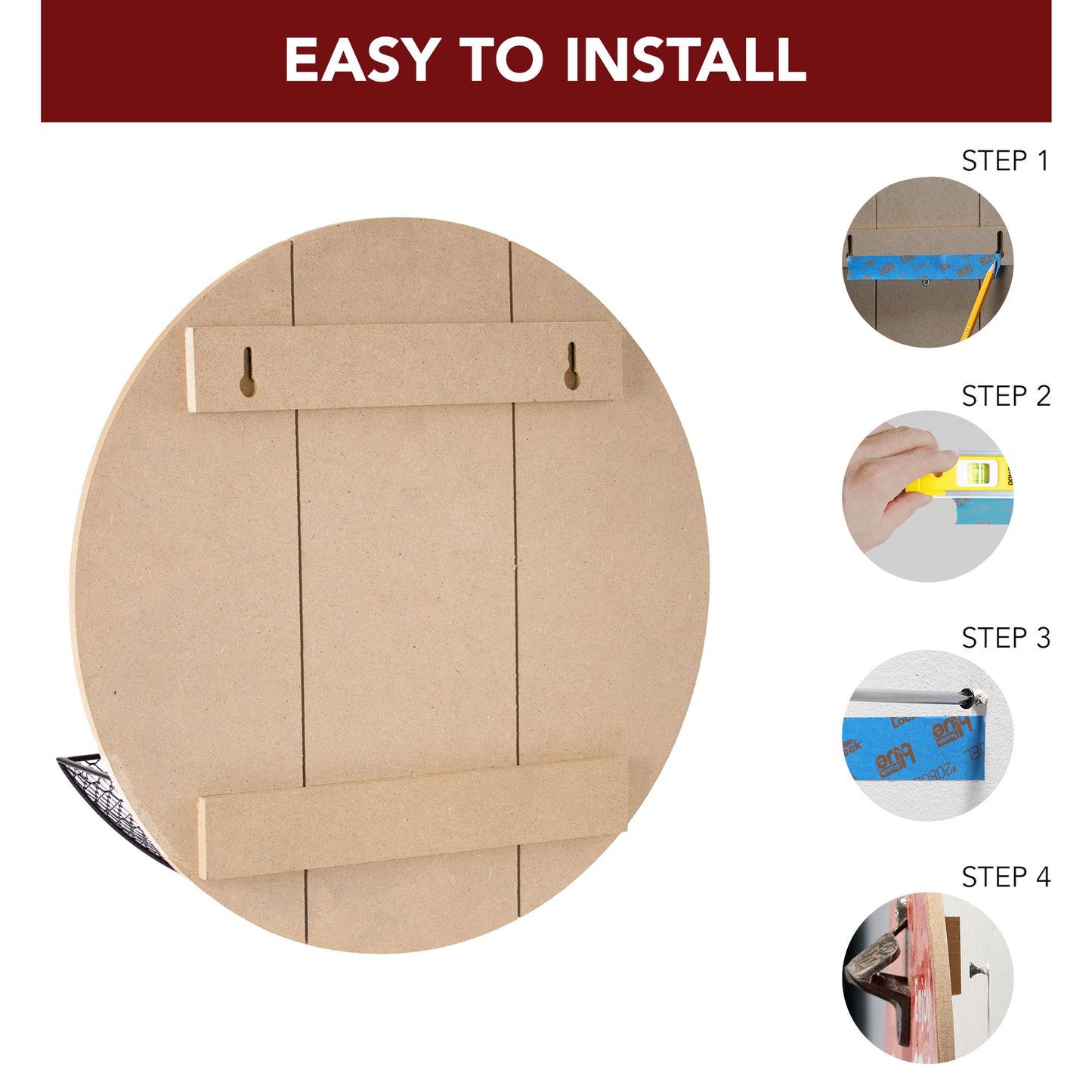 Wood-Textured 'Ice Cold Beer' Bottle Opener & Cap Catcher - 14"