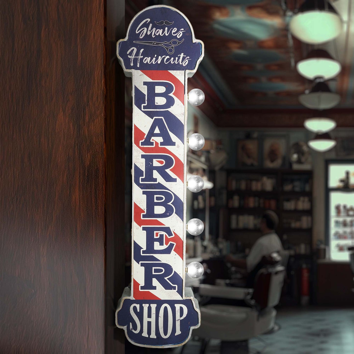 Barber Shop Vintage LED Marquee Off the Wall Sign
