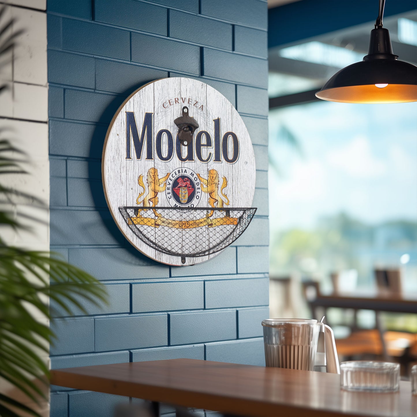 Modelo Beer Bottle Opener & Cap Catcher Wall Decor - 14"