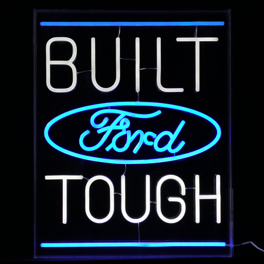Licensed Ford Built Tough Acrylic LED Wall Decor Sign  - 16" x 20"