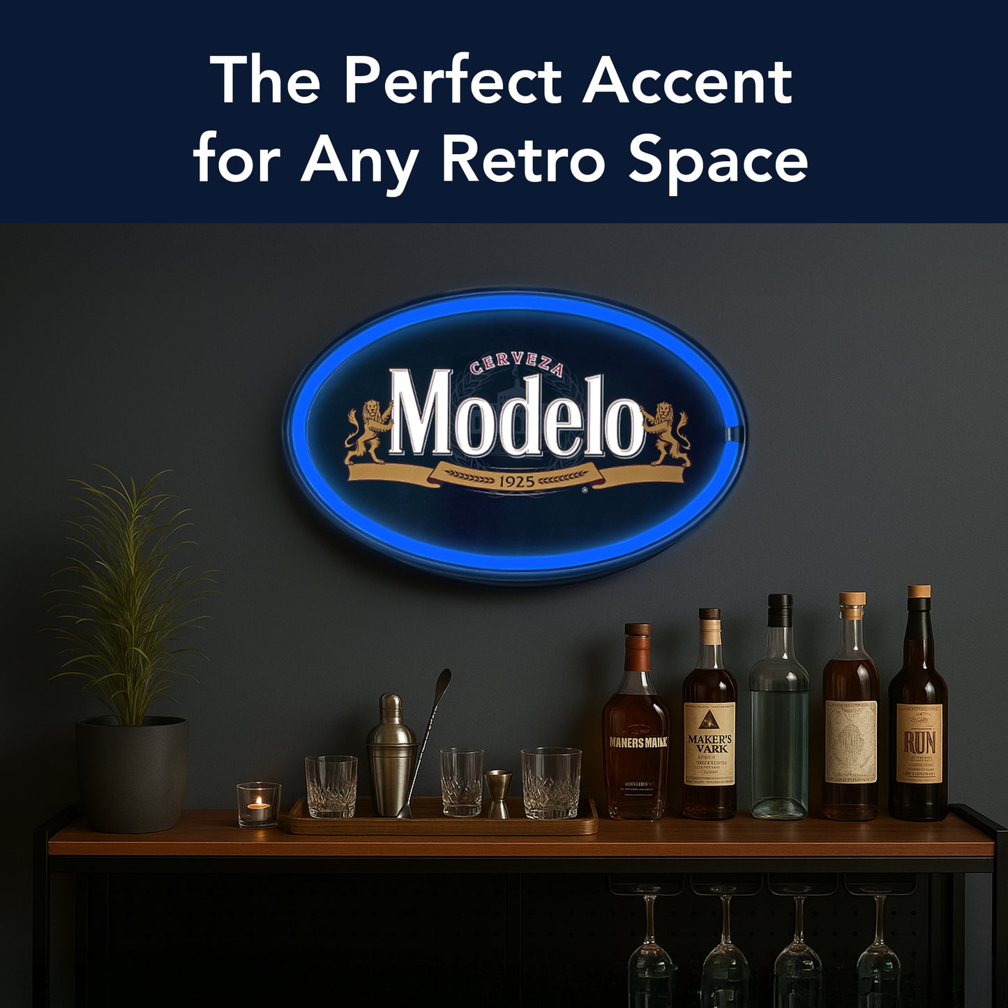 Officially Licensed Modelo Oval Neon LED Rope Wall Sign (16"x10")