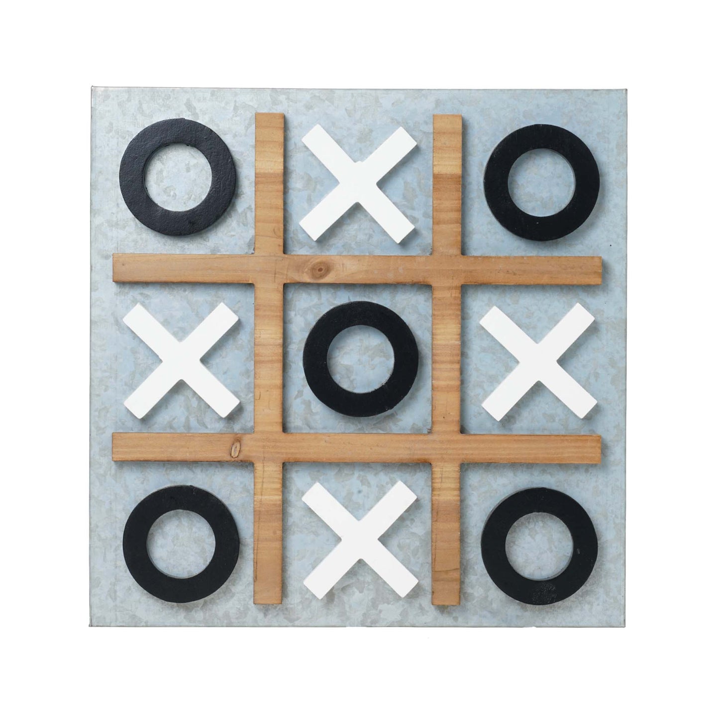 Magnetic Tic Tac Toe Wall Game Board - Black & White (15" x 15")