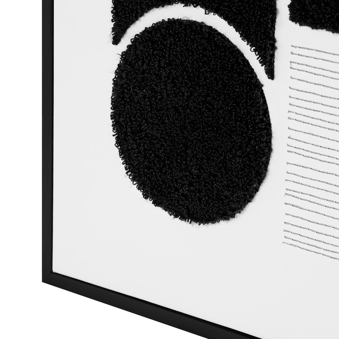 Memories in Shapes Framed Printed, Embroidered and Tufted Canvas