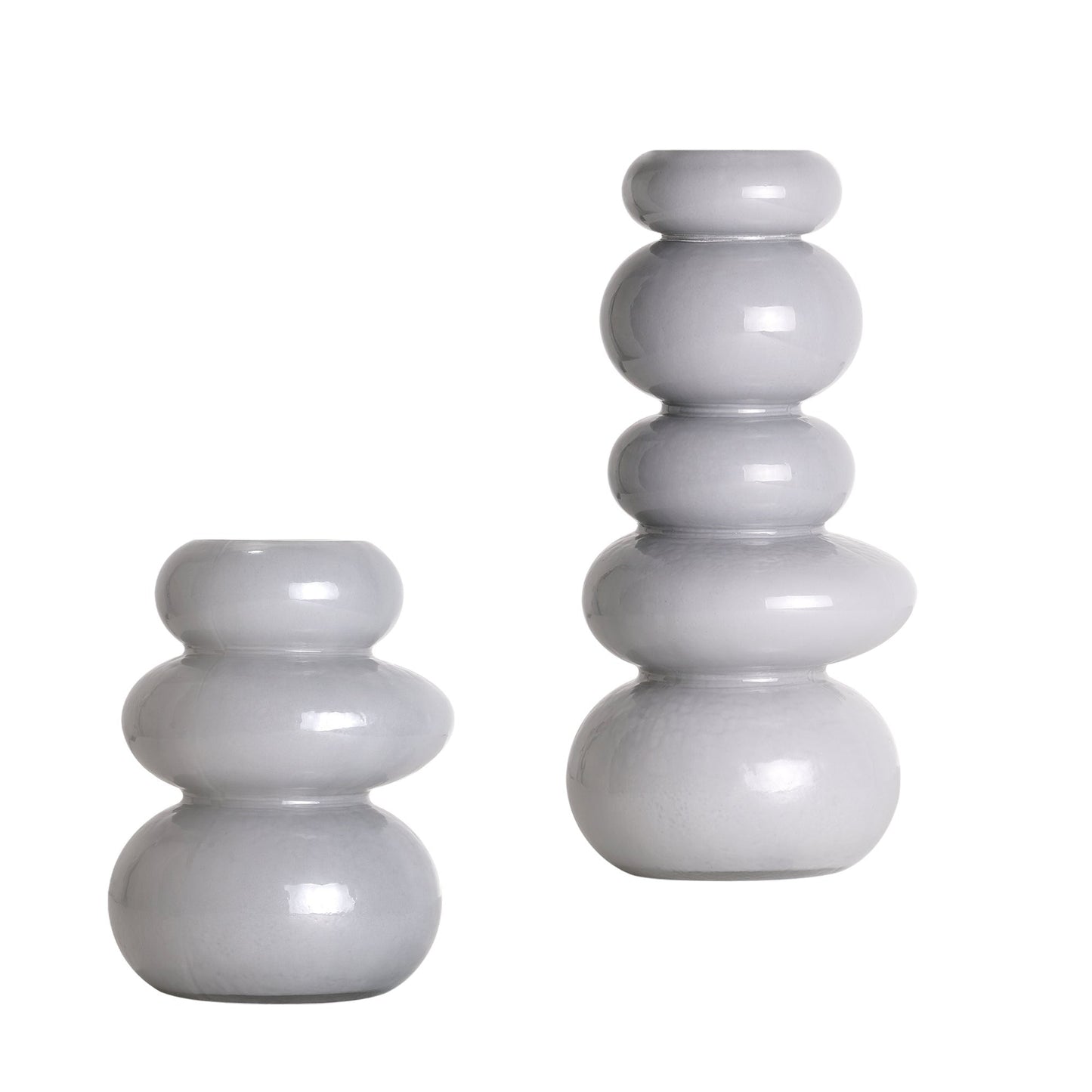 Cool Grey Cairns Glass Vase Set