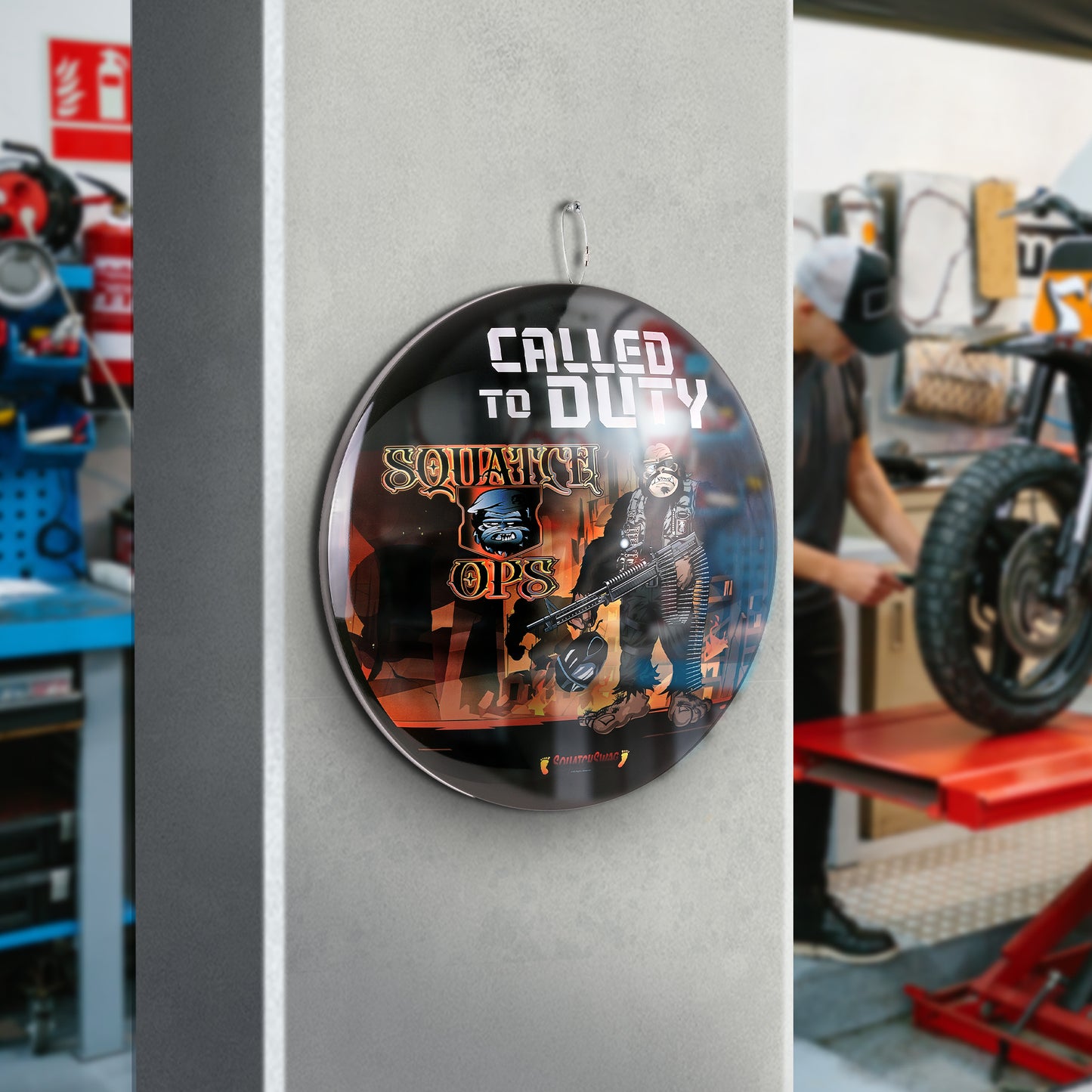 Called To Duty Round Dome Metal Sign - 15"