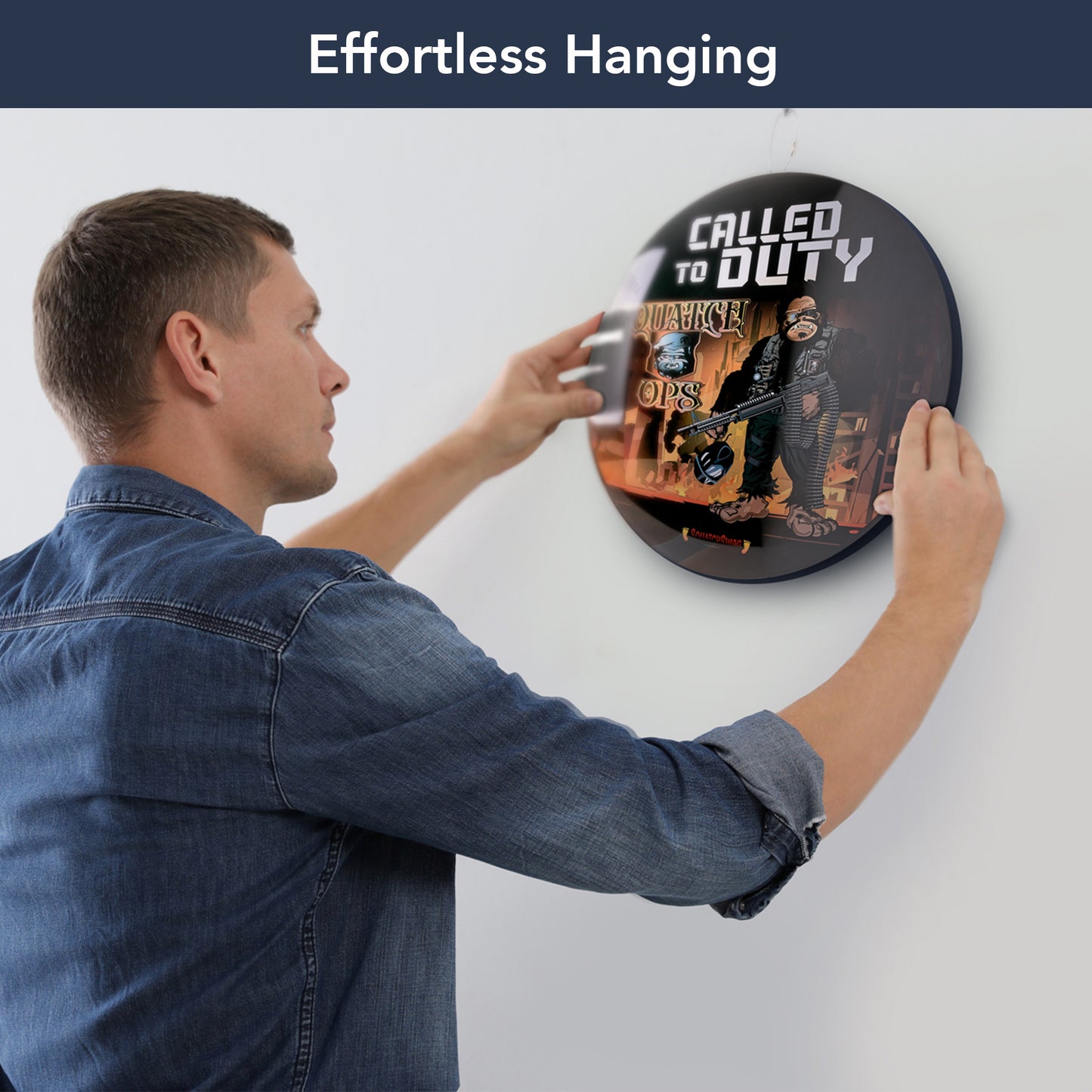 Called To Duty Round Dome Metal Sign - 15"