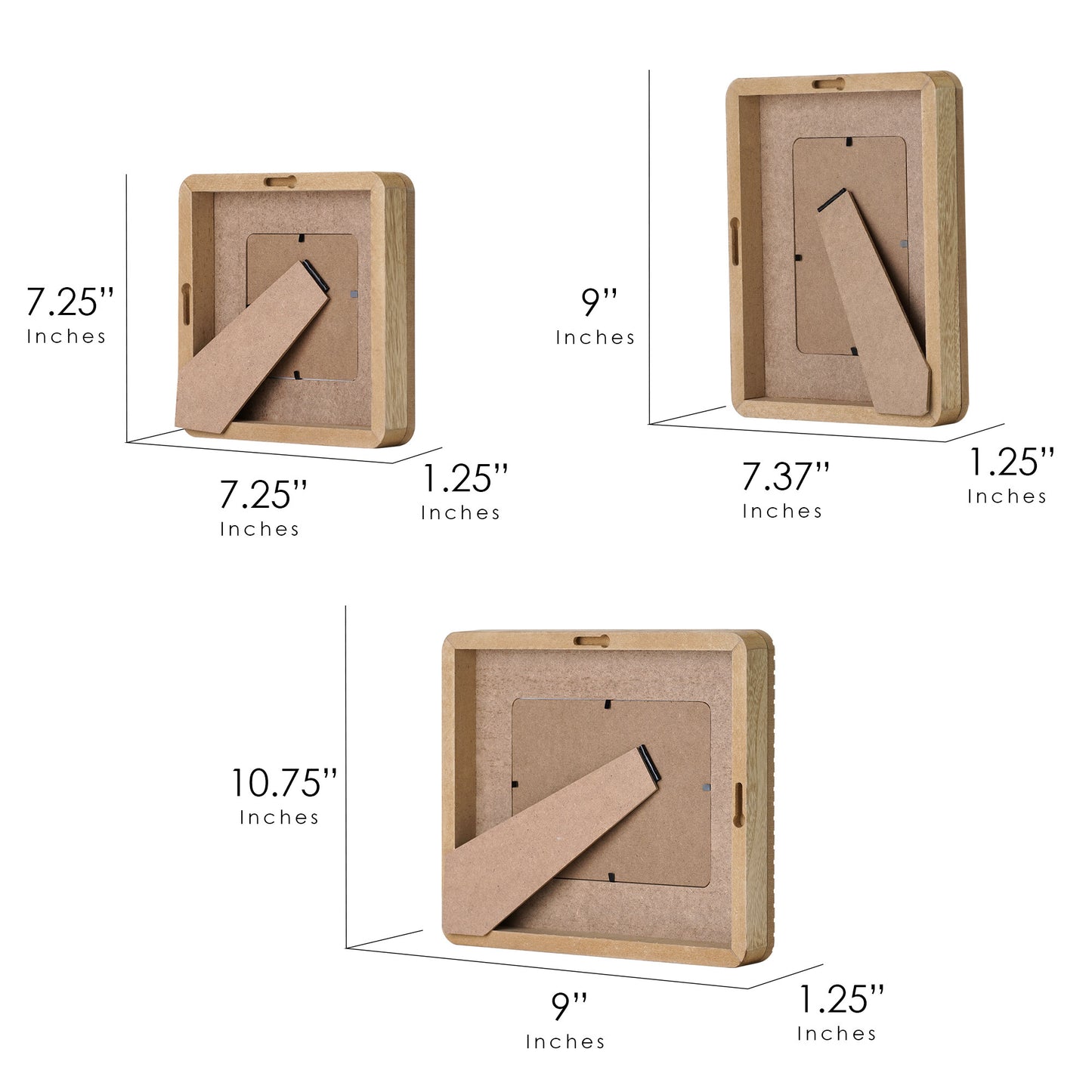 Triptych of Memories 3-Piece Box Top Photo Frame Set