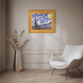 Ornate Framed Starry Night Canvas Print by Vincent van Gogh 27.75" x 31.5"