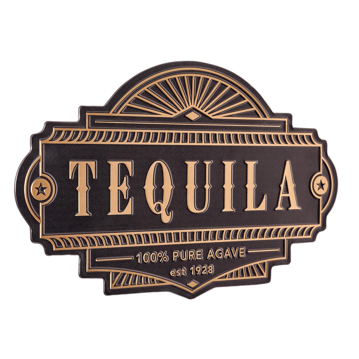 Tequila Embossed Metal Bar Sign