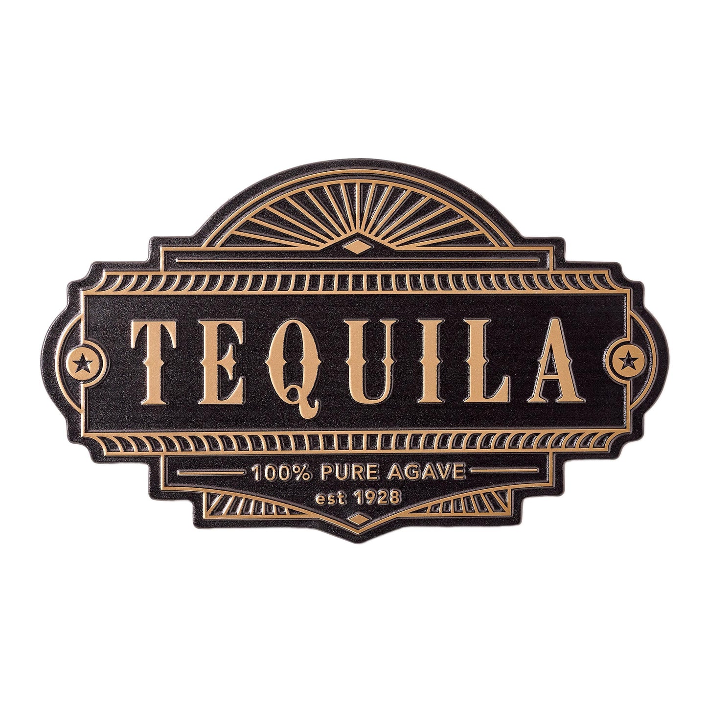Tequila Embossed Metal Bar Sign