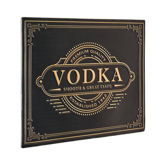 Vodka Metal Embossed Sign