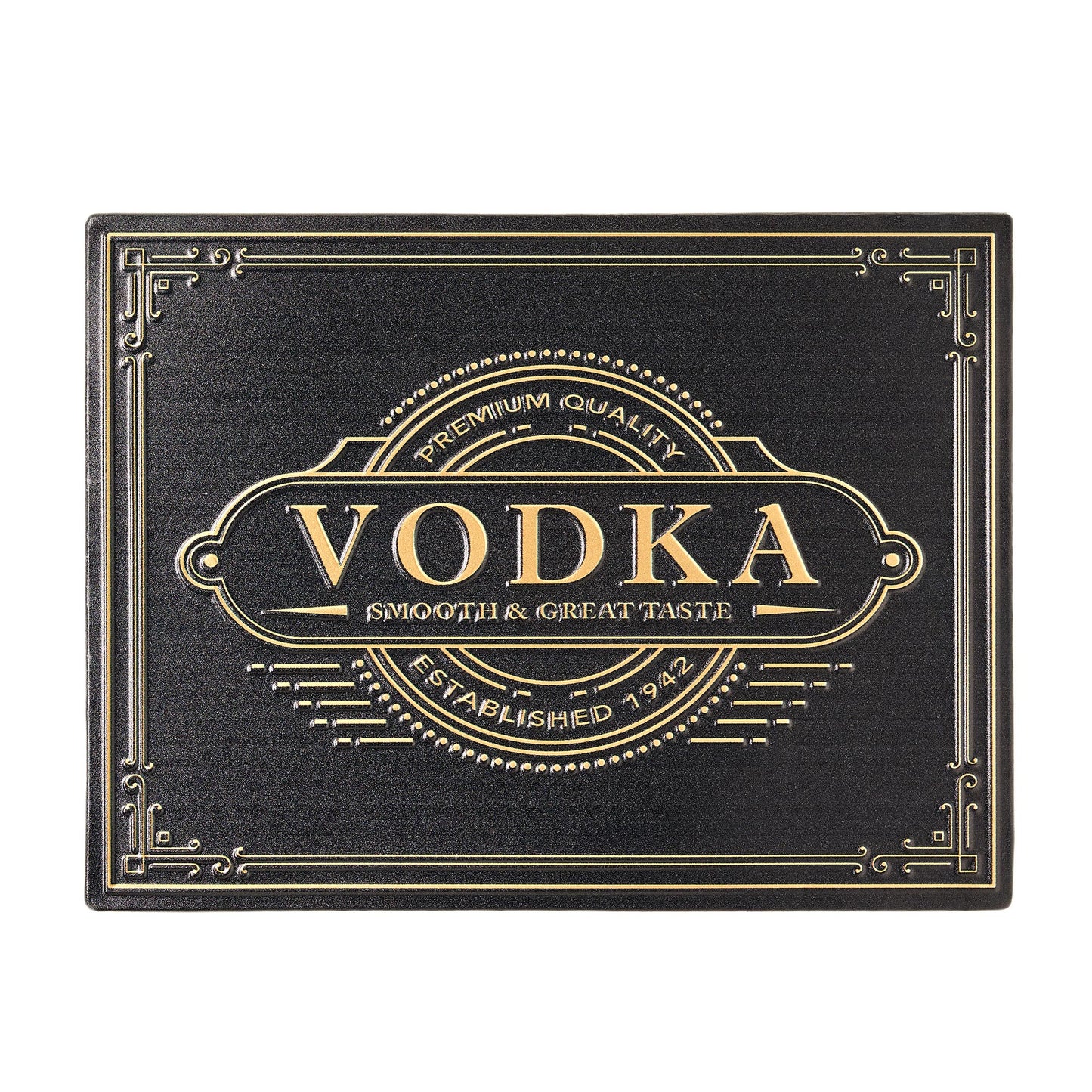 Vodka Metal Embossed Sign
