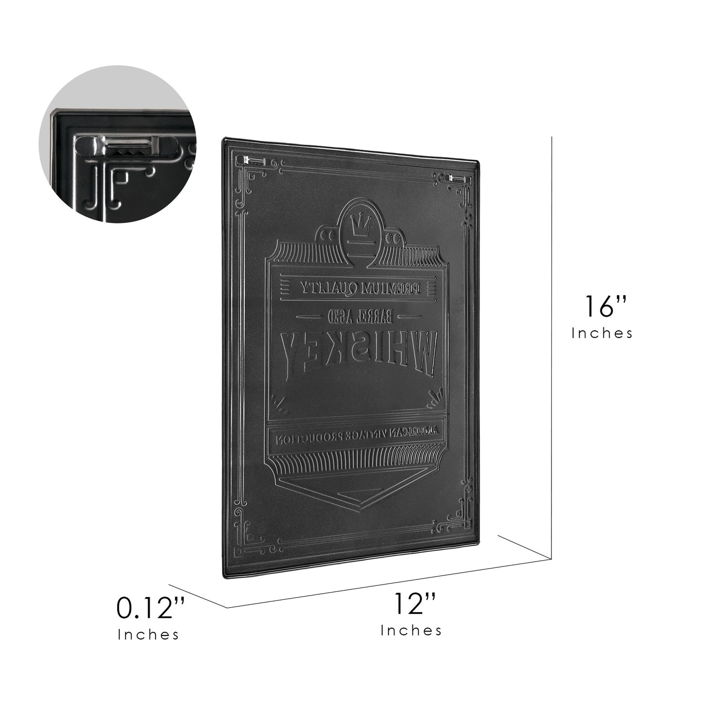 Barrel Aged Whiskey Metal Bar Sign