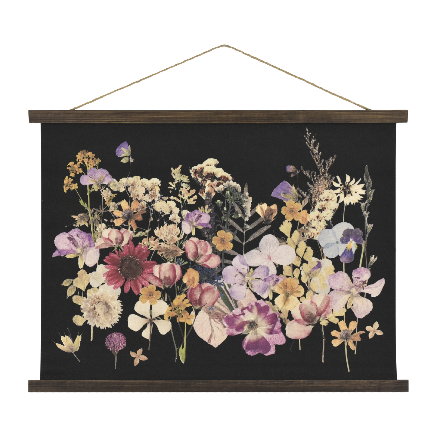 Boho Botanical Dried Flowers Wall Art - Framed Floral Decor