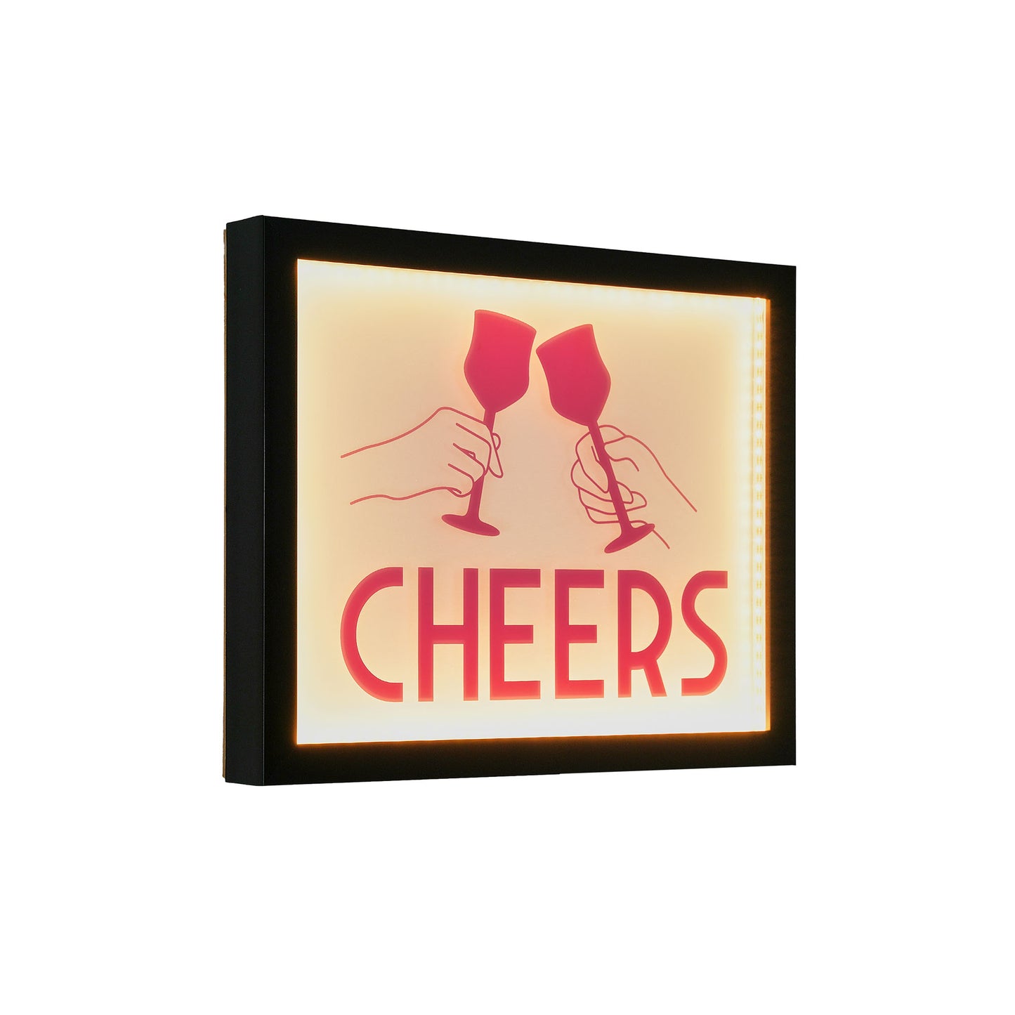 Tipsy Printed Cheers LED Light Box Wall Sign