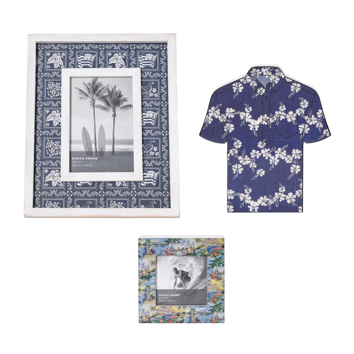 Kona Coast by Reyn Spooner Lahaina Sailor, Transpacific, 50 State Flower Table Top Decor Bundle
