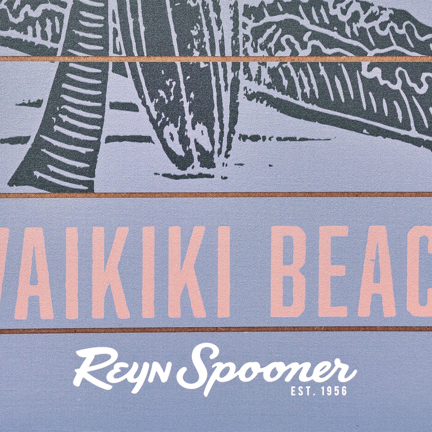 Kona Coast by Reyn Spooner Framed Waikiki Beach Printed Veneer Wall Art - 20" x 30"