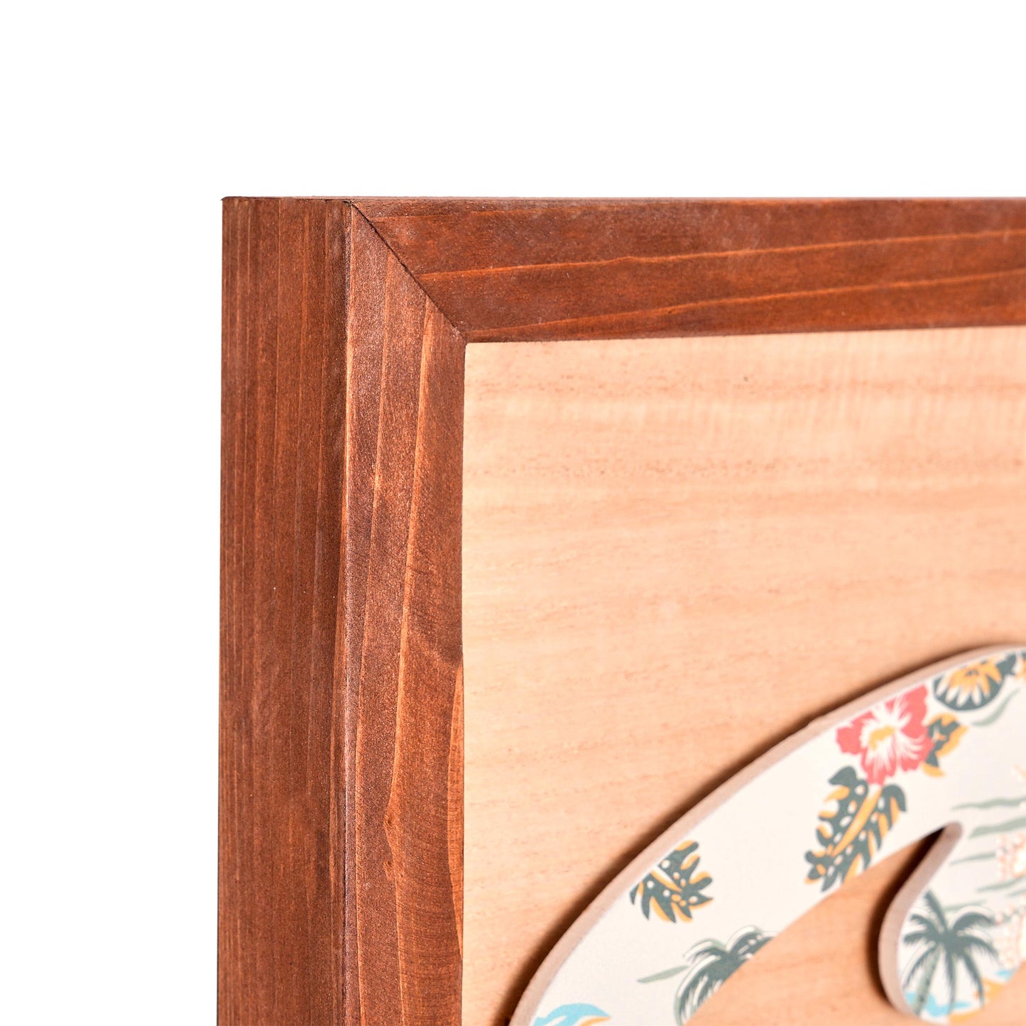 Kona Coast by Reyn Spooner Framed Floral Typographic Surf Wall Art - 24" x 12"