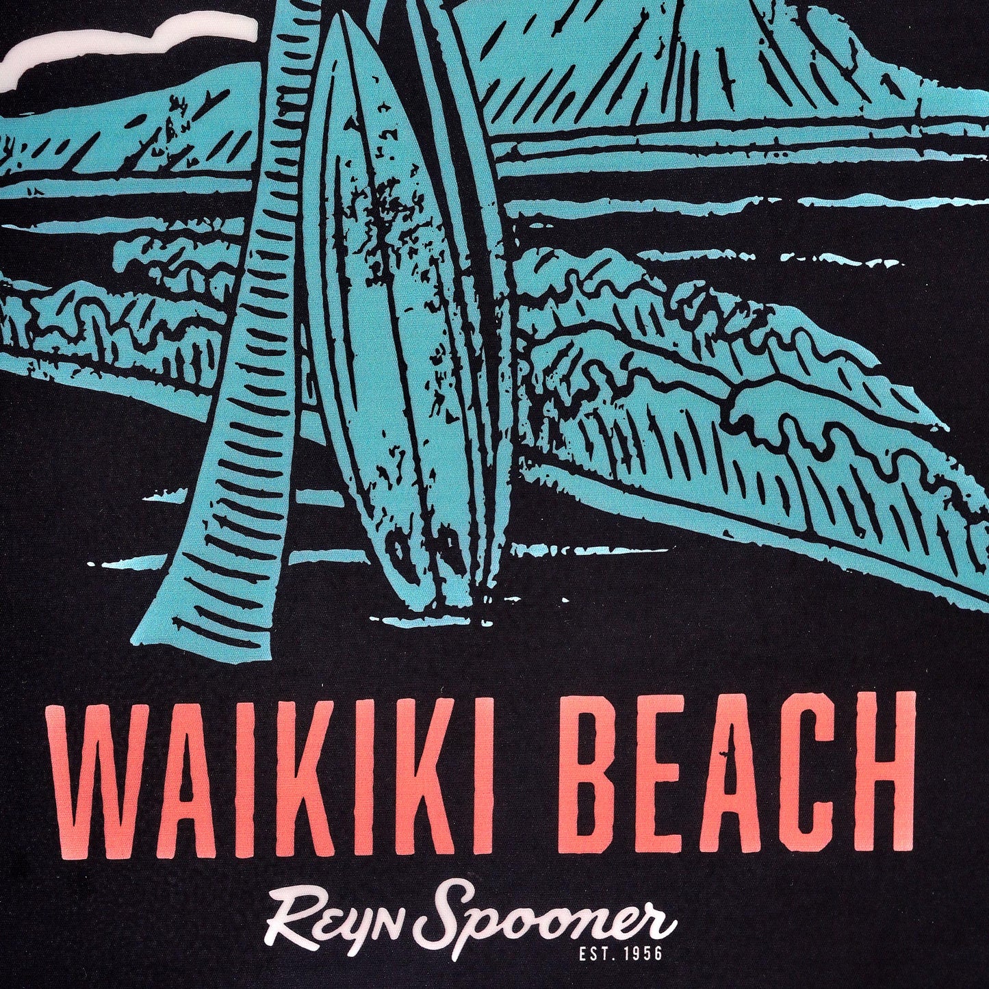 Kona Coast by Reyn Spooner Framed Waikiki Lacquer Printed Canvas Wall Art - 21" x 27"