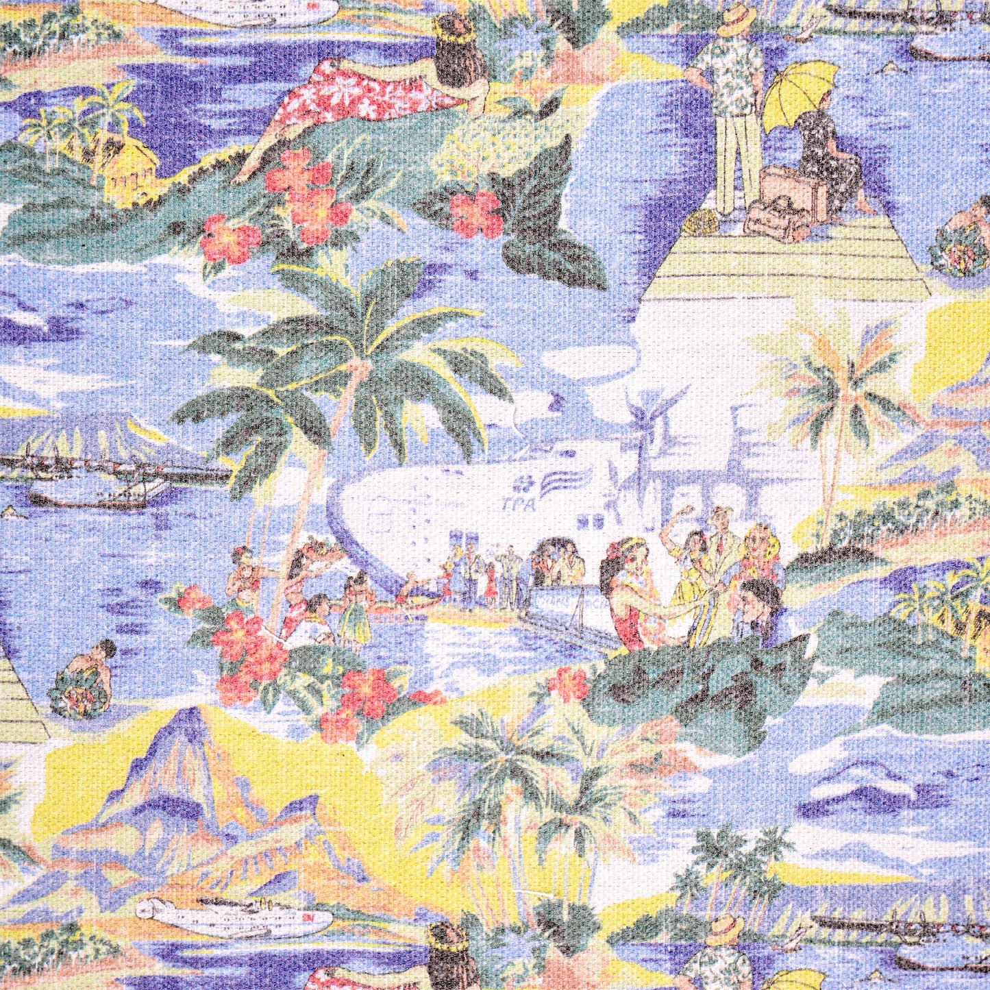 Kona Coast by Reyn Spooner Framed 50th State Flower, Transpacific 40's, Lahaina Sailor, Printed Linen Wall Art Set of 3