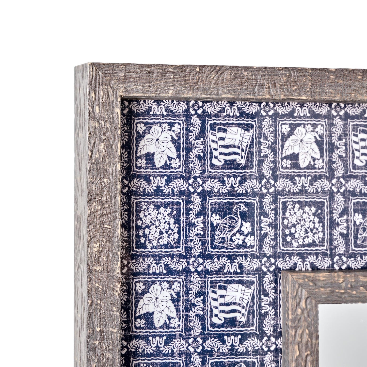 Kona Coast by Reyn Spooner Navy Lahaina Sailor Double Frame Mirror w/Lacquer - 22" x 28"
