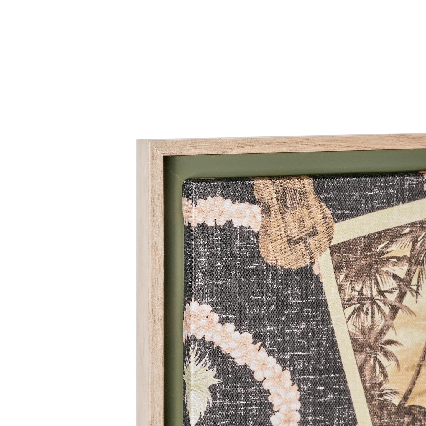 Kona Coast by Reyn Spooner Framed Waikiki Nostalgia Floated Printed Linen Wall Art Set of 2