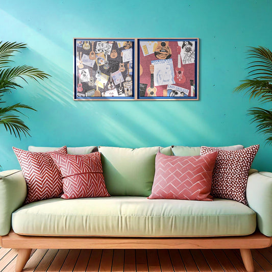 Kona Coast by Reyn Spooner Framed Don's Collection Floated Printed Linen Wall Art Set of 2