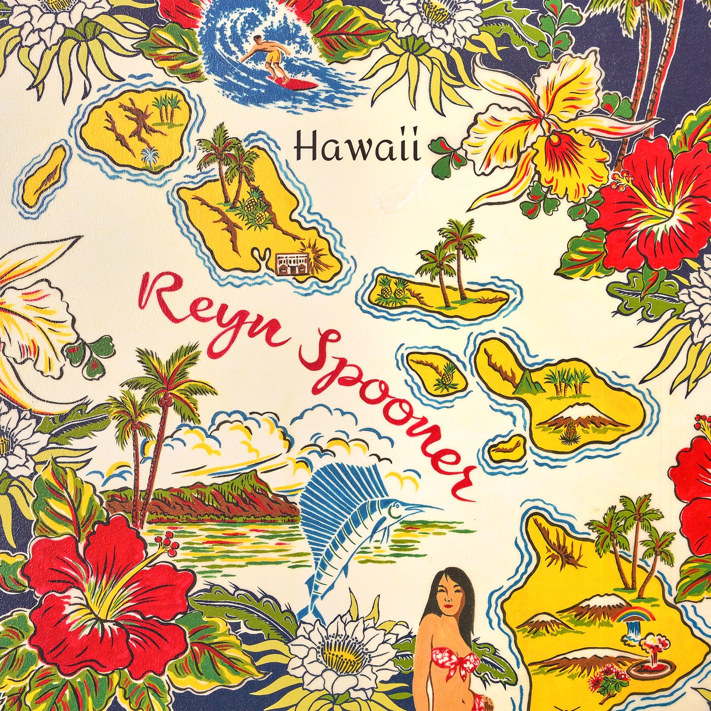 Kona Coast by Reyn Spooner Framed Oceanic Print Story Wall Art - 19.5" x 25.5"