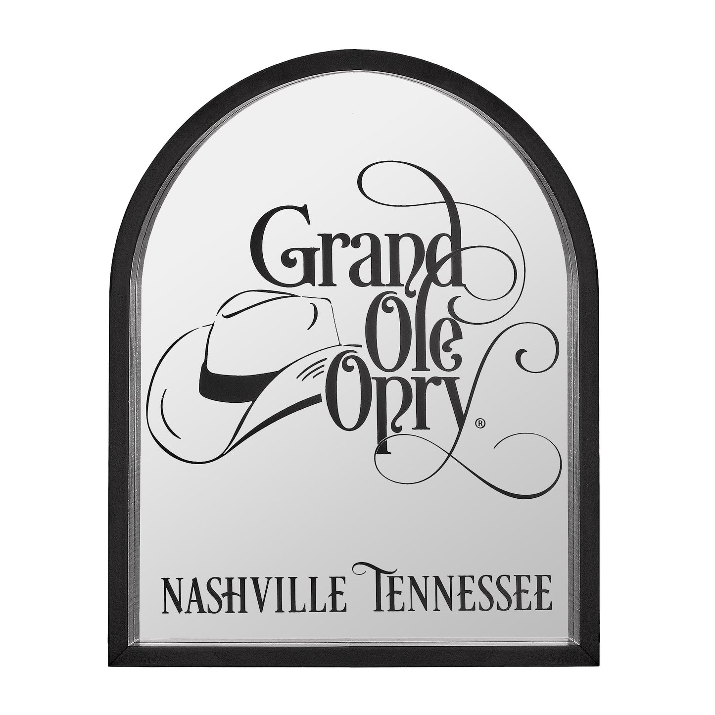 Grand Ole Opry Printed Mirror with Arched Frame 11"x14"
