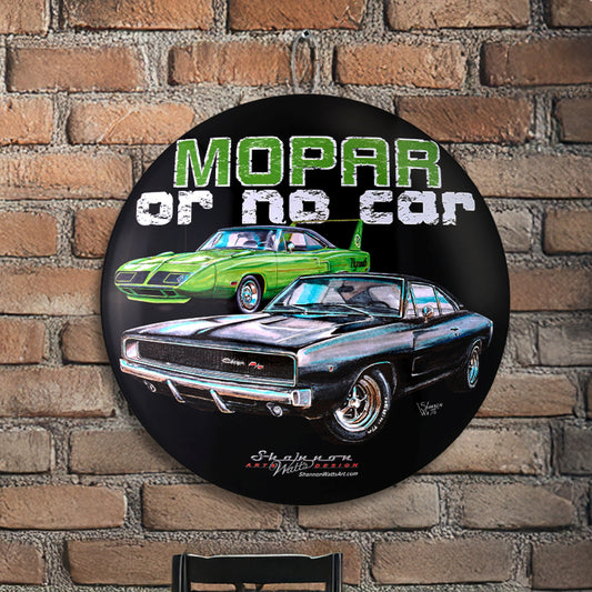 Mopar Metal Wall Art Sign 15" by Shannon Watts - Classic Car Wall Decor