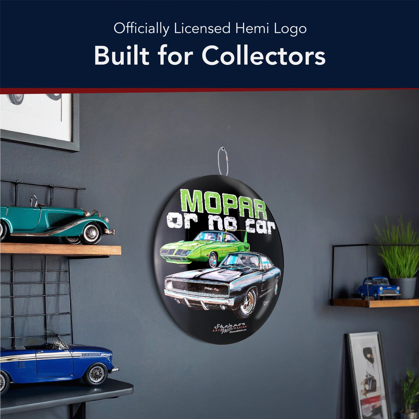 Mopar Metal Wall Art Sign 15" by Shannon Watts - Classic Car Wall Decor