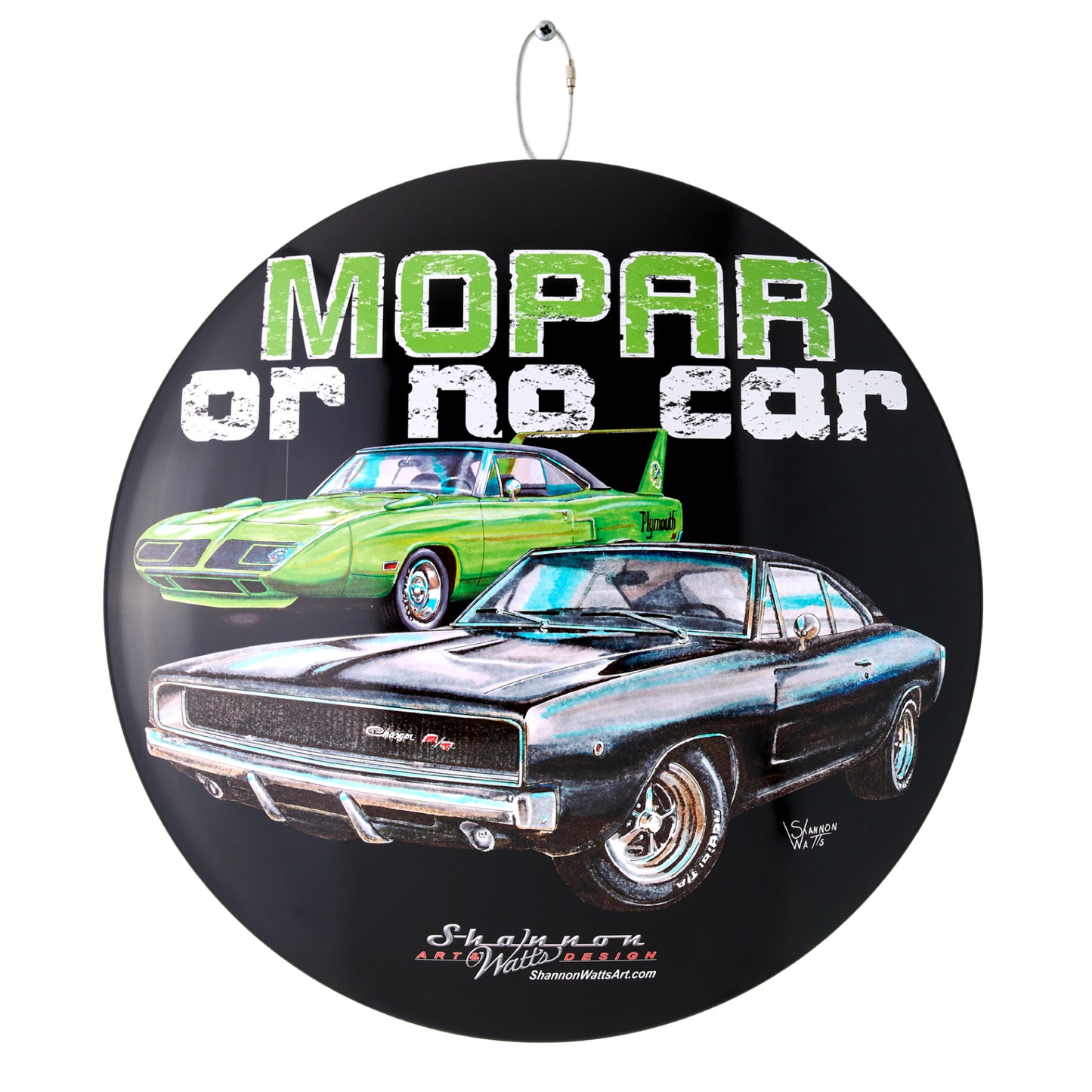 Mopar Metal Wall Art Sign 15" by Shannon Watts - Classic Car Wall Decor