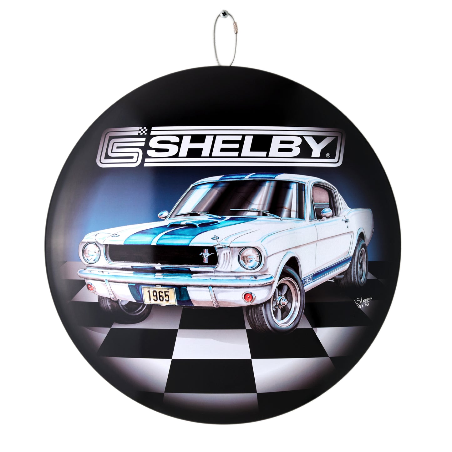 65 Ford Shelby Metal Wall Art Sign 15" by Shannon Watts - Officially Licensed Classic Car Wall Decor